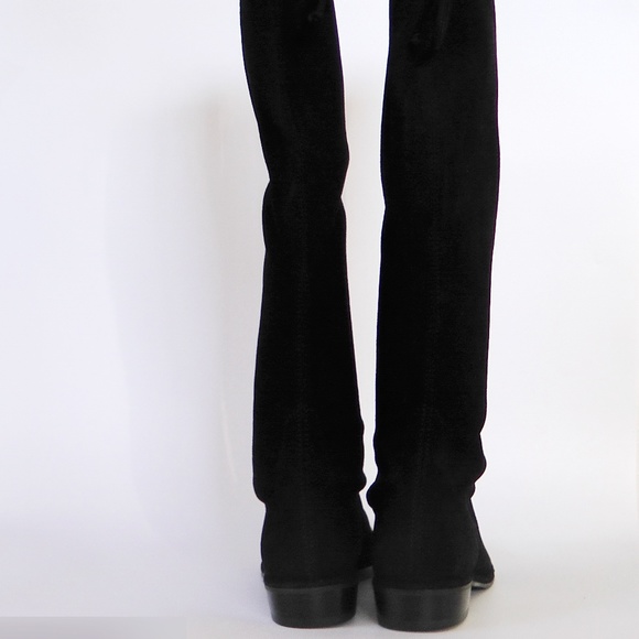 NEW STUART WEITZMAN Kneezie Black Suede Tall Boots - Picture 9 of 13